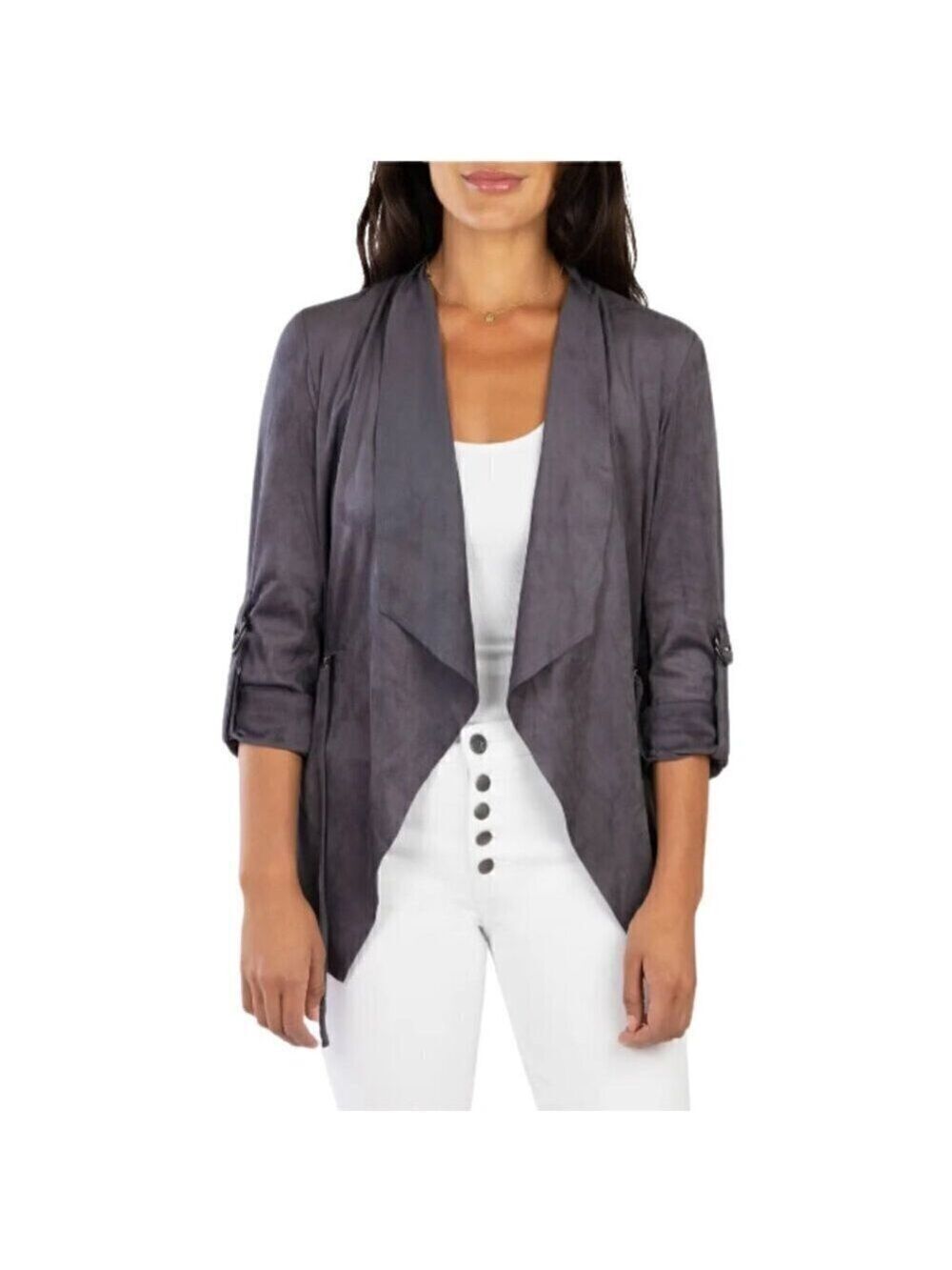 Kut From The Kloth Dianne Faux Suede Jacket In Dark Grey Sz S